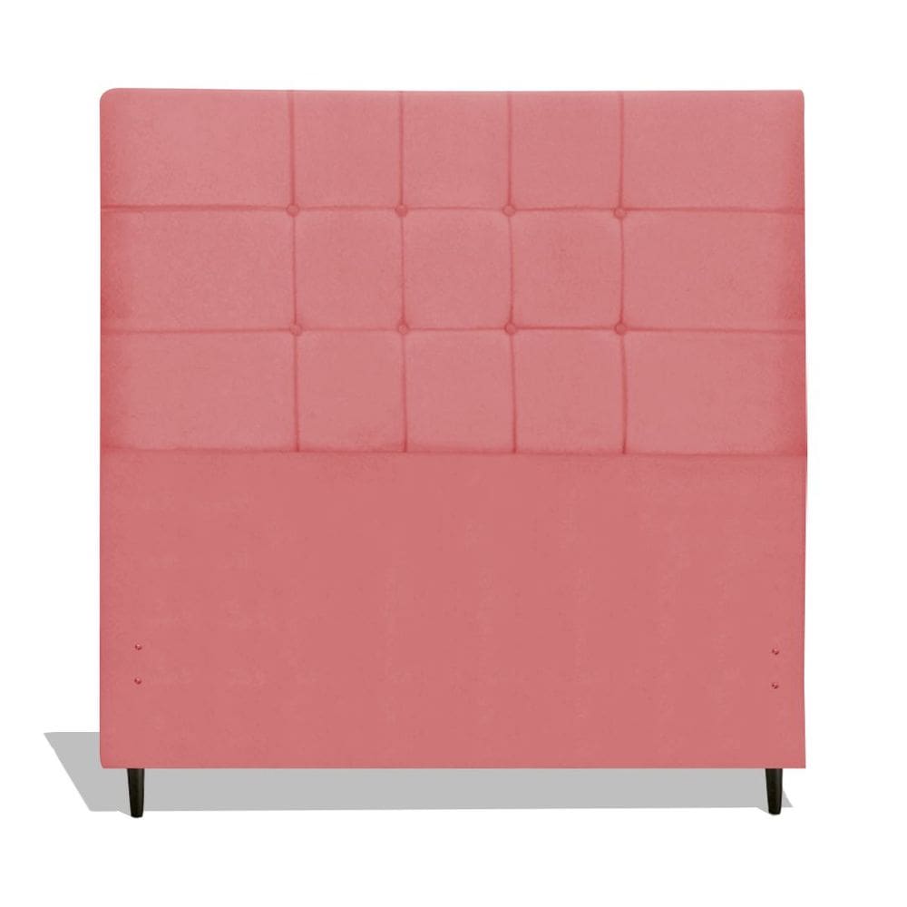 Cabeceira Estofada Box Casal Encosto Para Cama Barcelona 144x126 Rosa