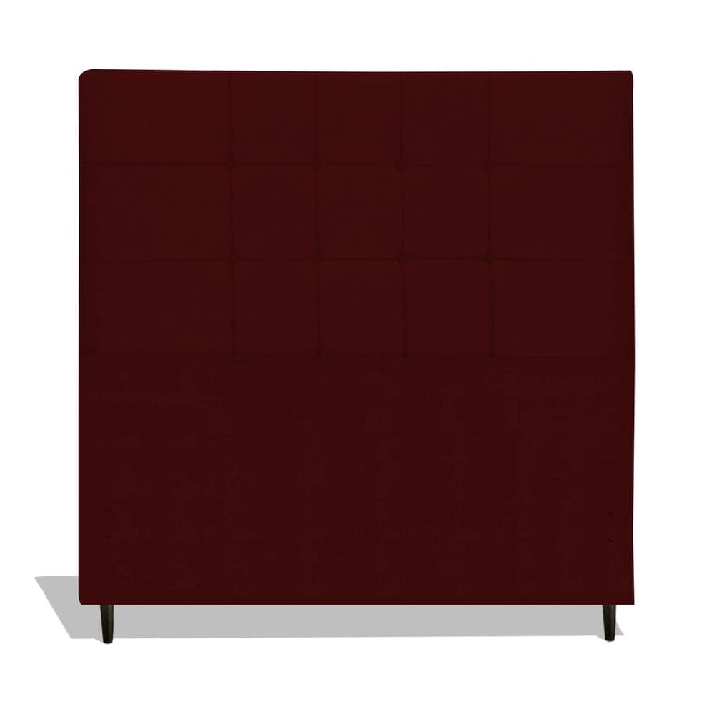 Cabeceira Estofada Box Casal Encosto Para Cama Barcelona 144x126 Marsala