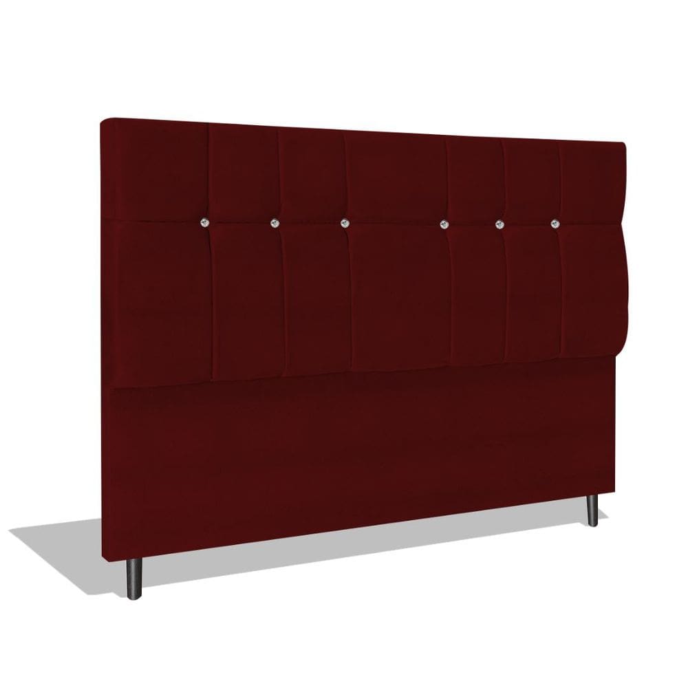 Cabeceira Estofada Box Solteiro Encosto Para Cama Opala 94x126 Marsala