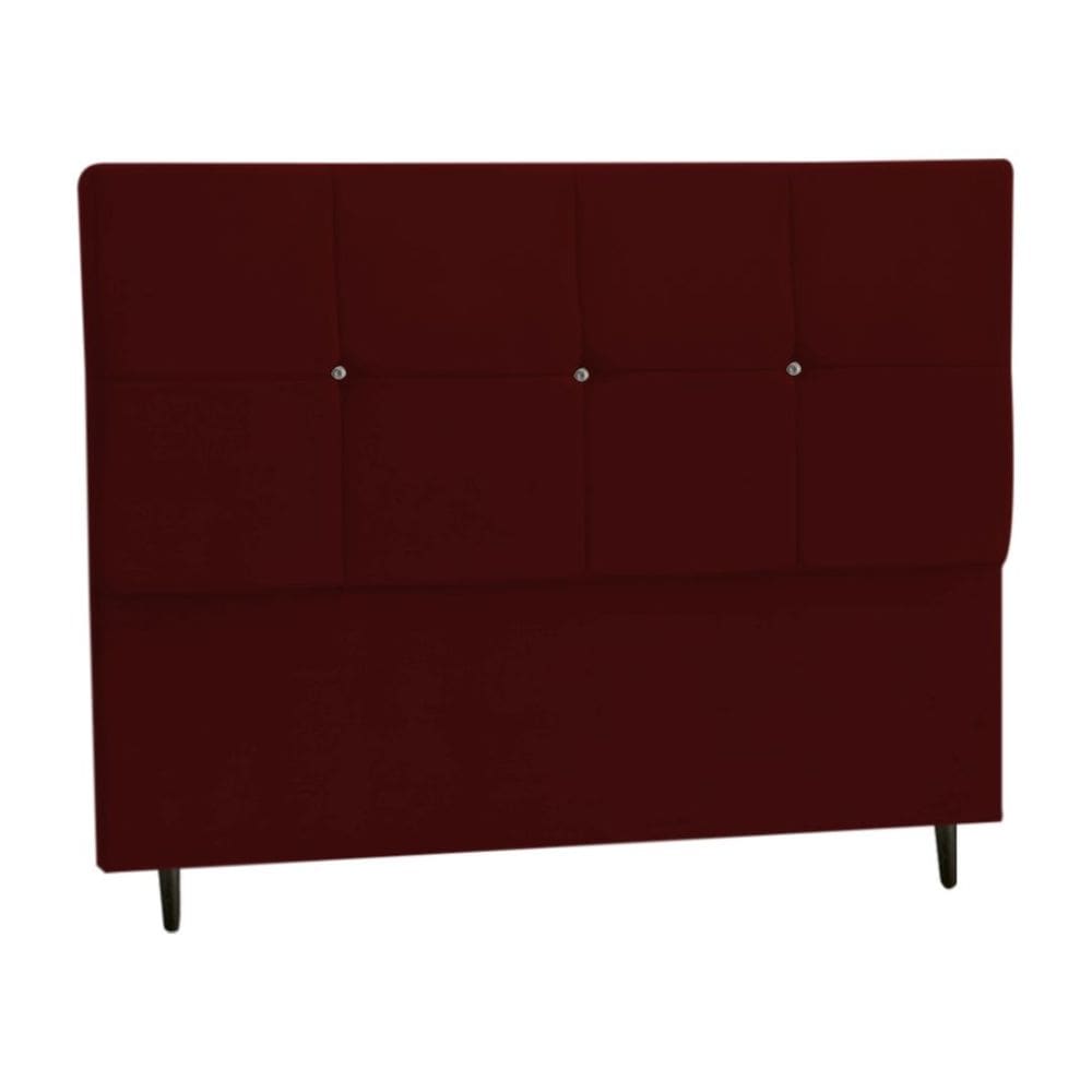 Cabeceira Estofada Box Solteiro Encosto Para Cama Paris 94x126 Marsala