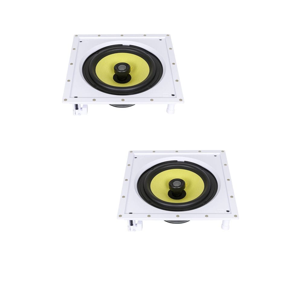 Kit 2 Caixas de Som Acústica Quadrada de Embutir Arandela JBL CI Plus 8S 200w Rms - Branca