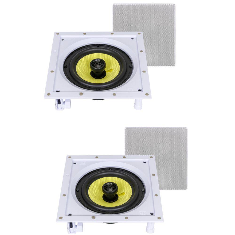 Kit 2 Caixas De Som Acústicas Quadradas de Embutir Arandela JBL CI Plus 6S 160w Rms - Branca