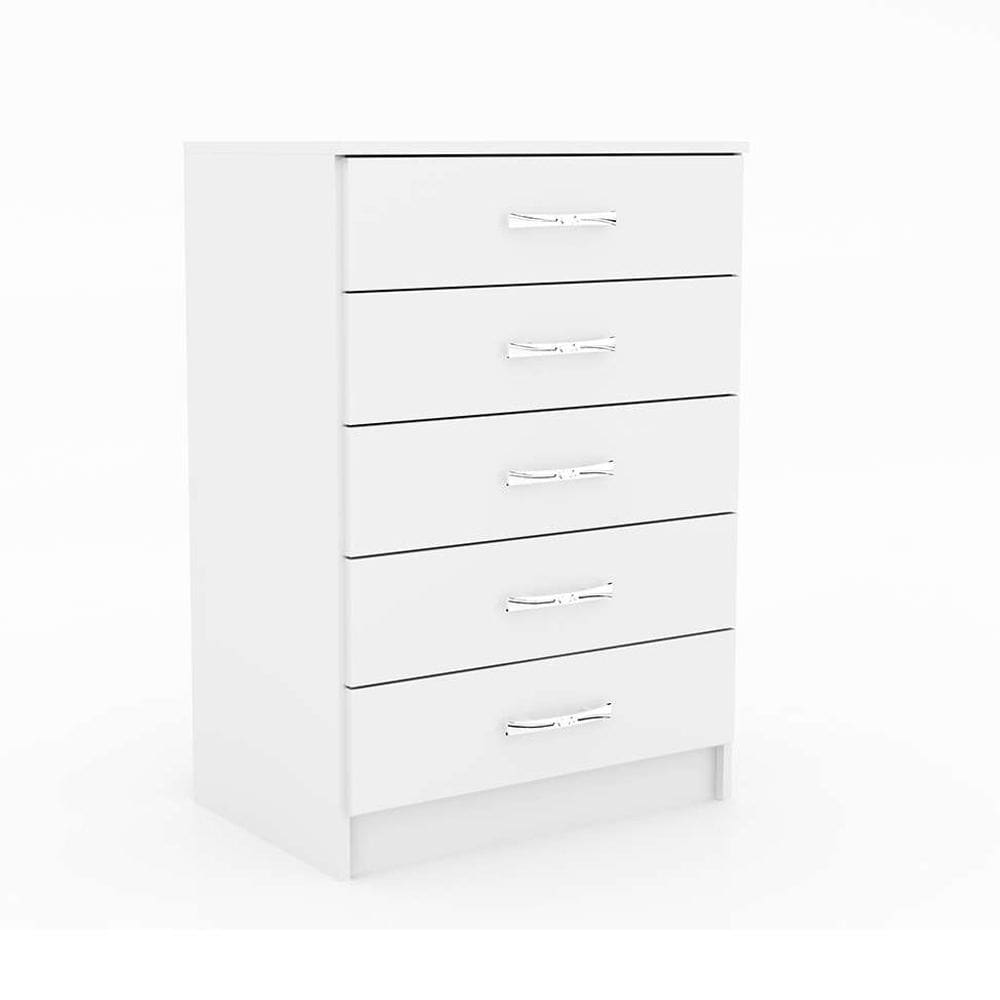Cômoda 5 gavetas Branco - Evidência