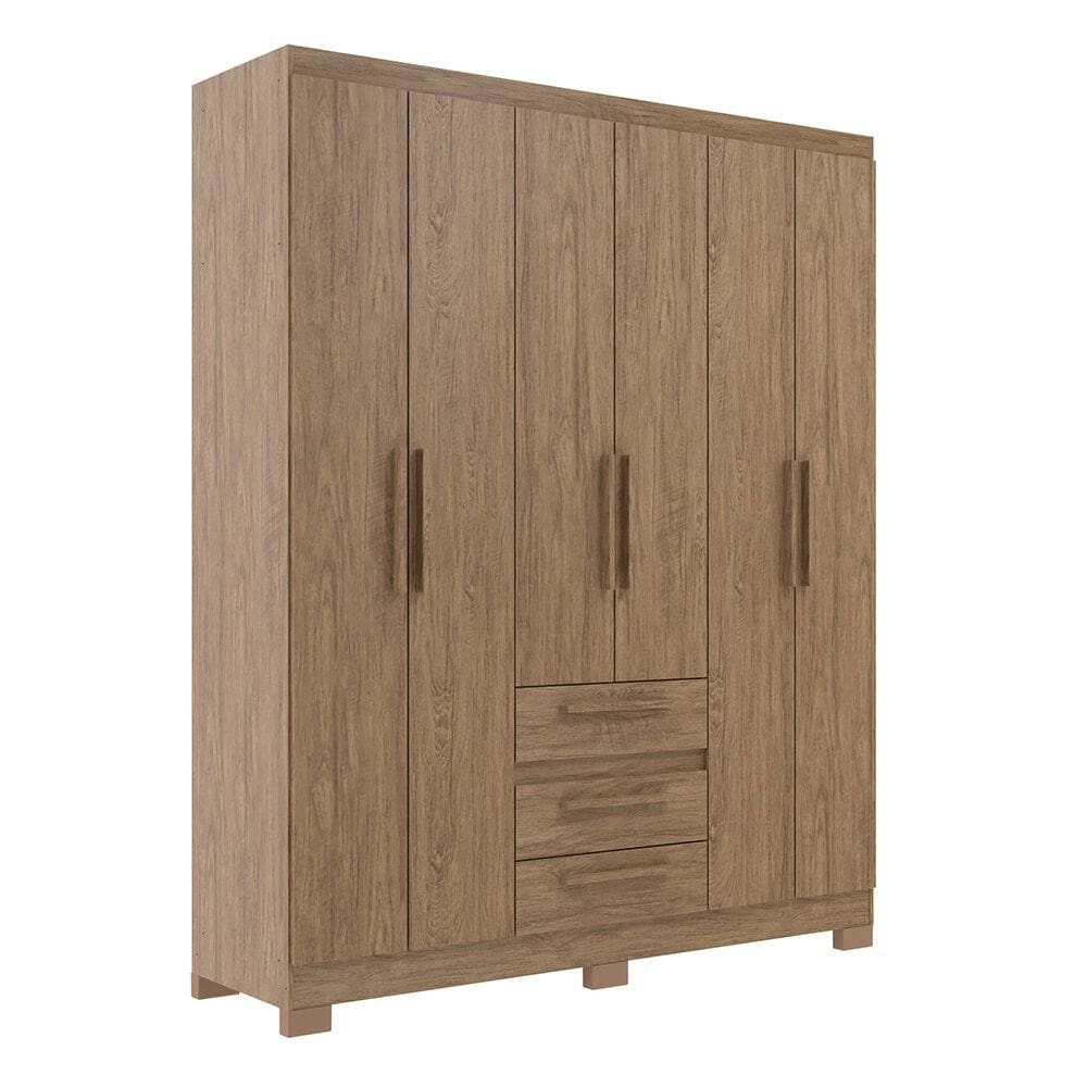 Guarda-Roupa 6 Portas 3 Gavetas Decibal - RP3636