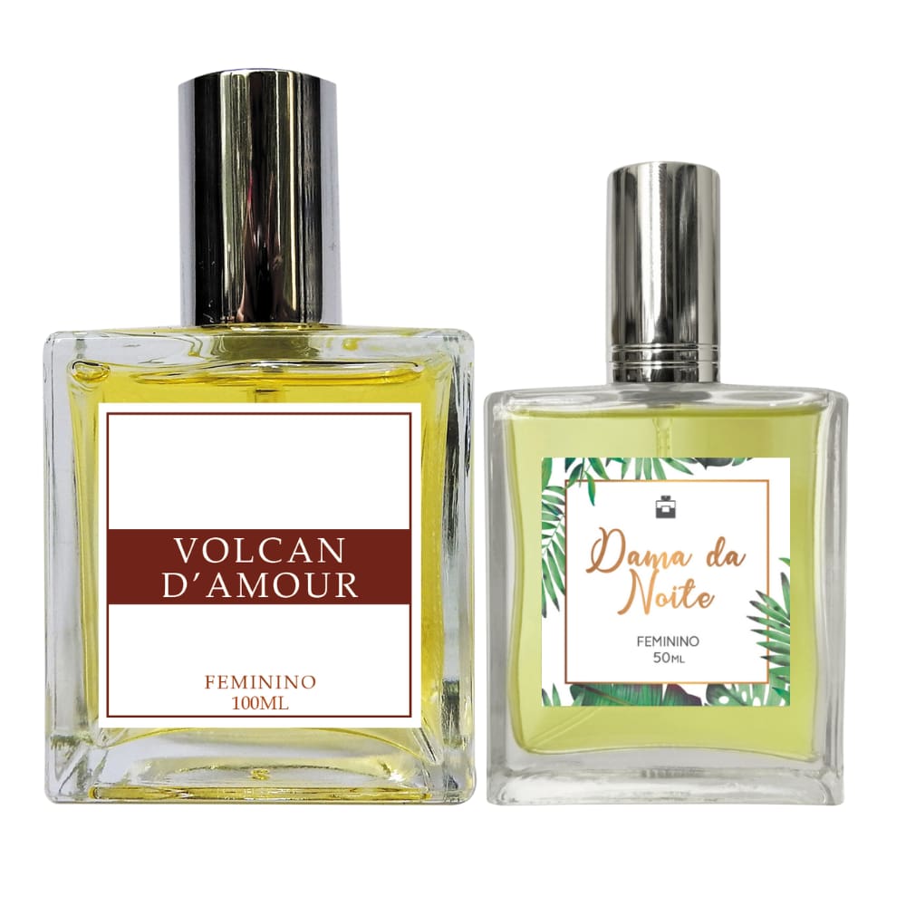 Kit Perfume Fem. Volcan D`Amour 100ml + Dama da Noite 50ml