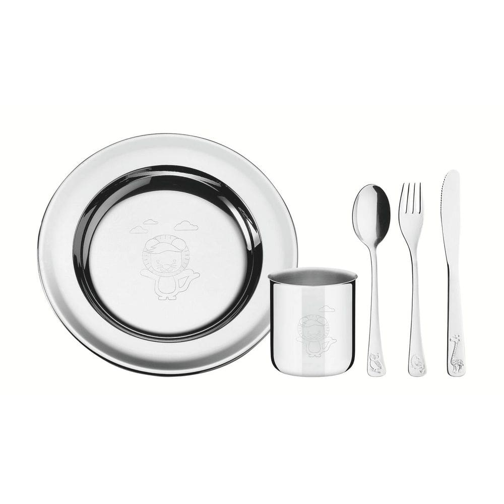 Conjunto Prato Infantil 5pçs Baby Friends Inox Tramontina
