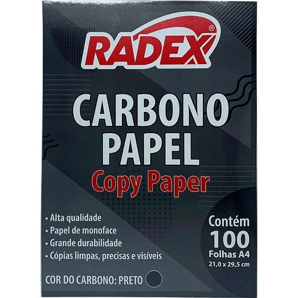 Papel Carbono Preto cx c/100 Folhas - Radex