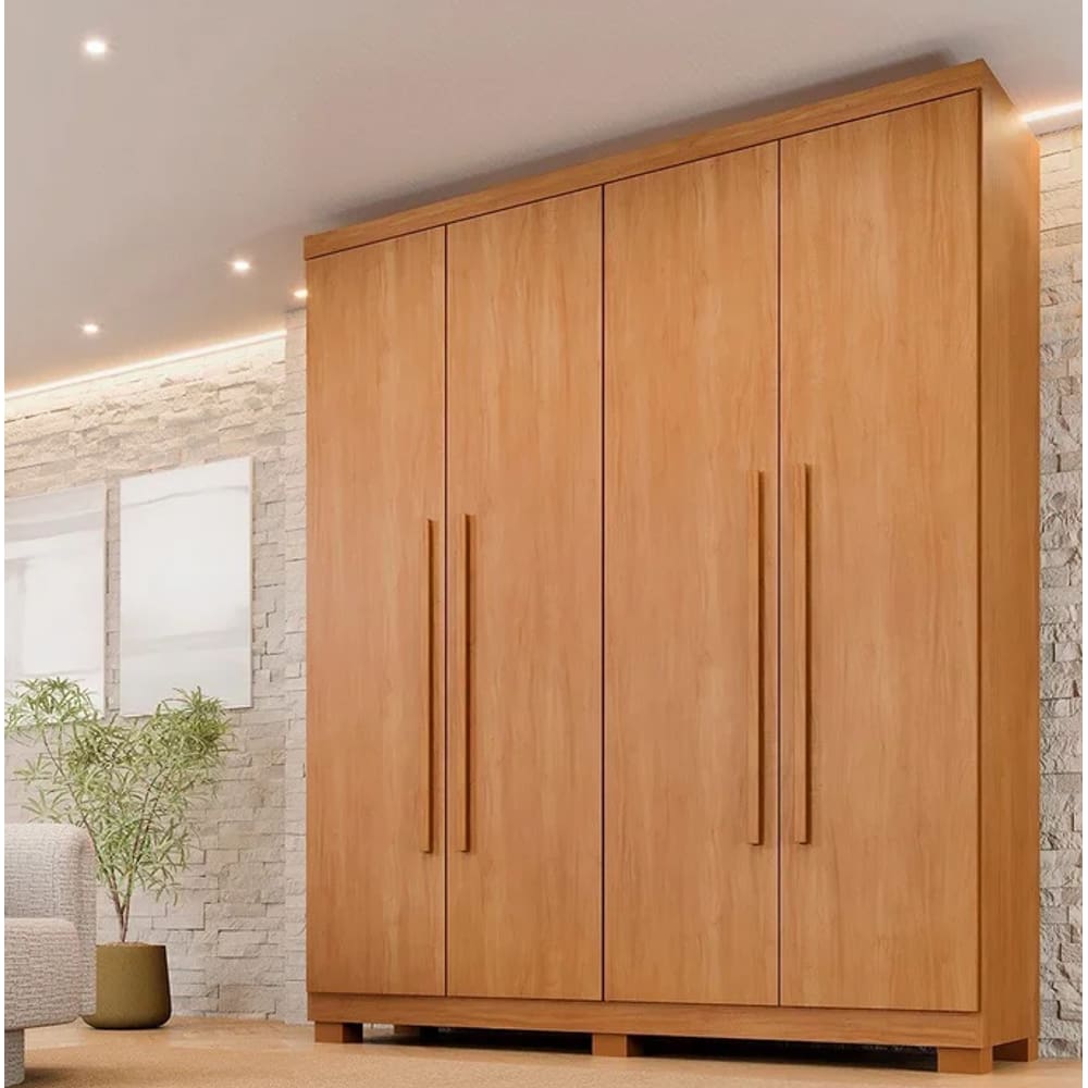 Guarda Roupa Filadélfia 4 Pts 100% MDF Cinamomo - Benetil