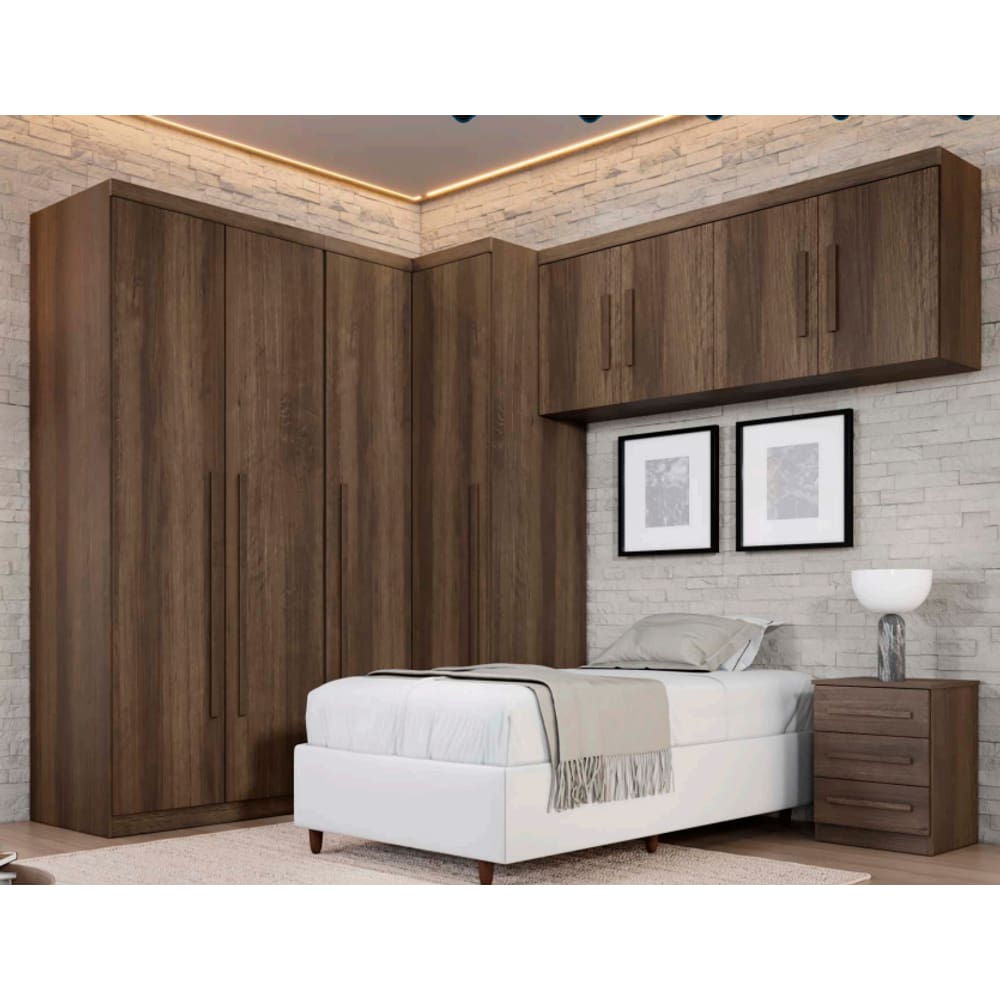 Dormitório Modulado Dallas 5 Peças 100%MDF Imbuia - Benetil