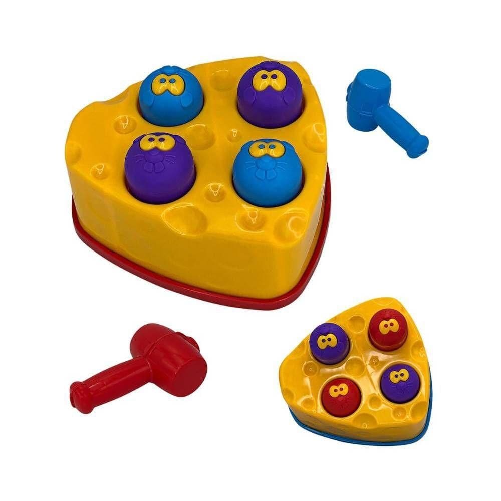 Brinquedo Bate Bate Ratatuff Com Martelo Para Desenvolver Coordenação Motora Em Crianças Colorido E Divertido