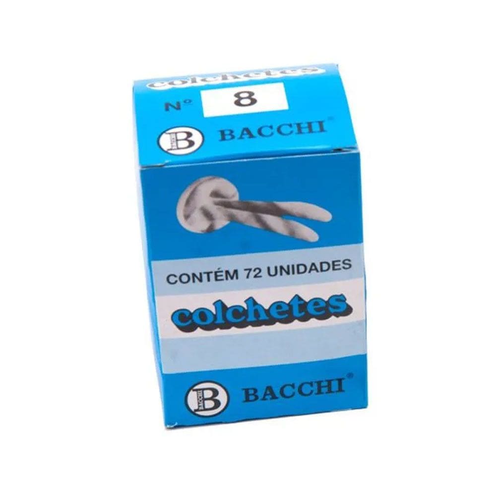 Colchete Latonado N8 c/72 - Bacchi