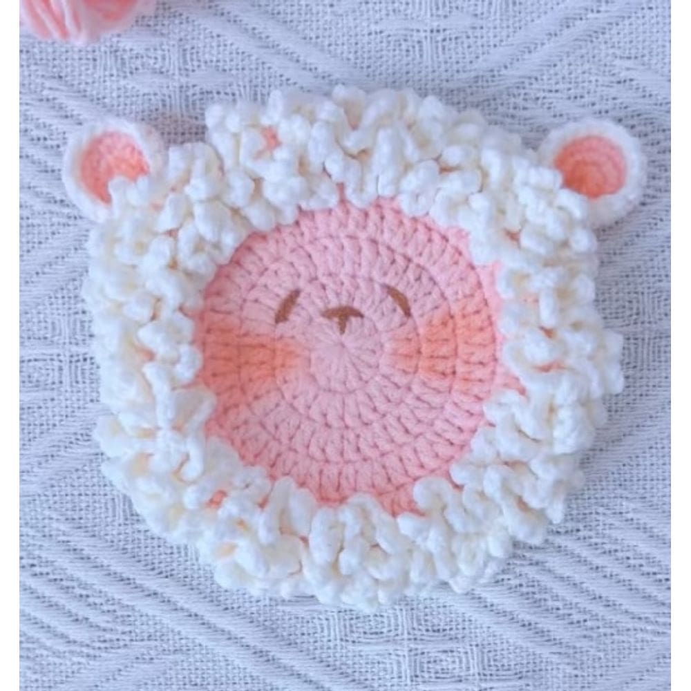 Sousplat infantil ovelinha em crochê 100% artesanal