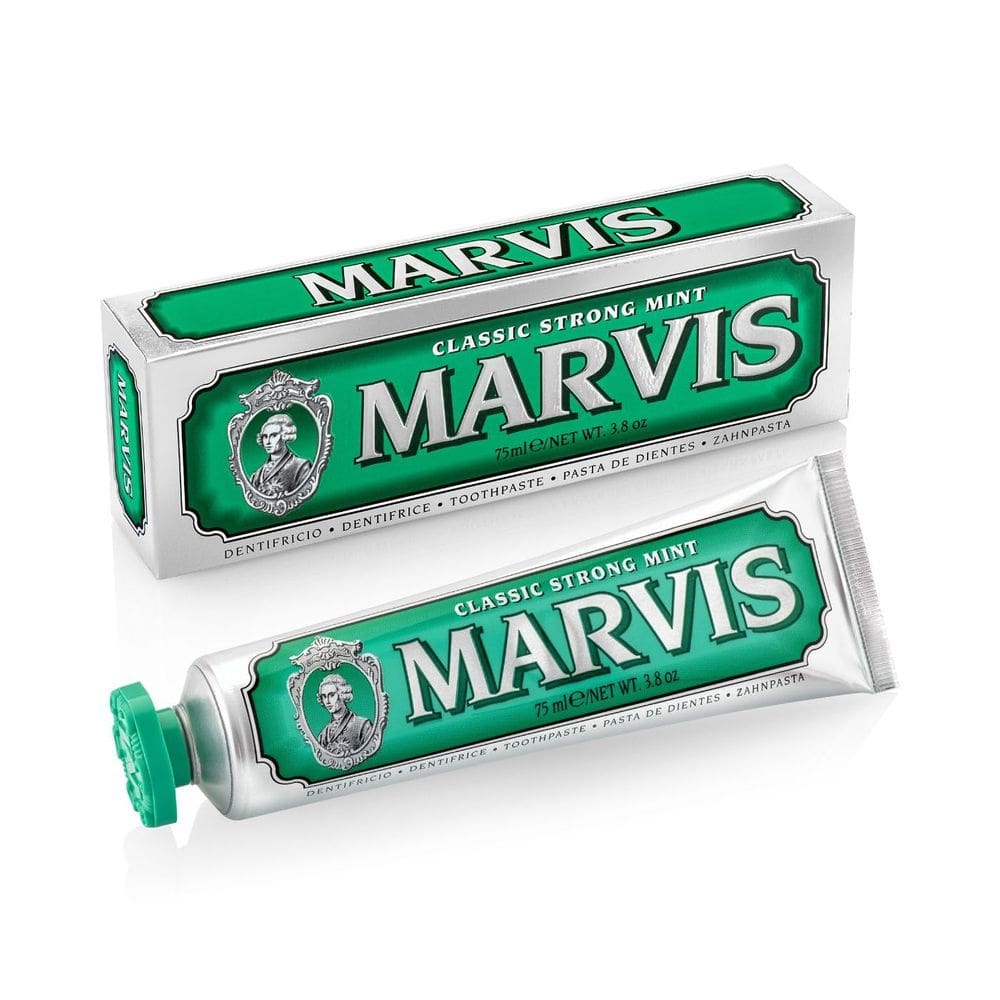 Pasta de dentes Marvis Classic Strong Mint 110 ml (pacote com 1)