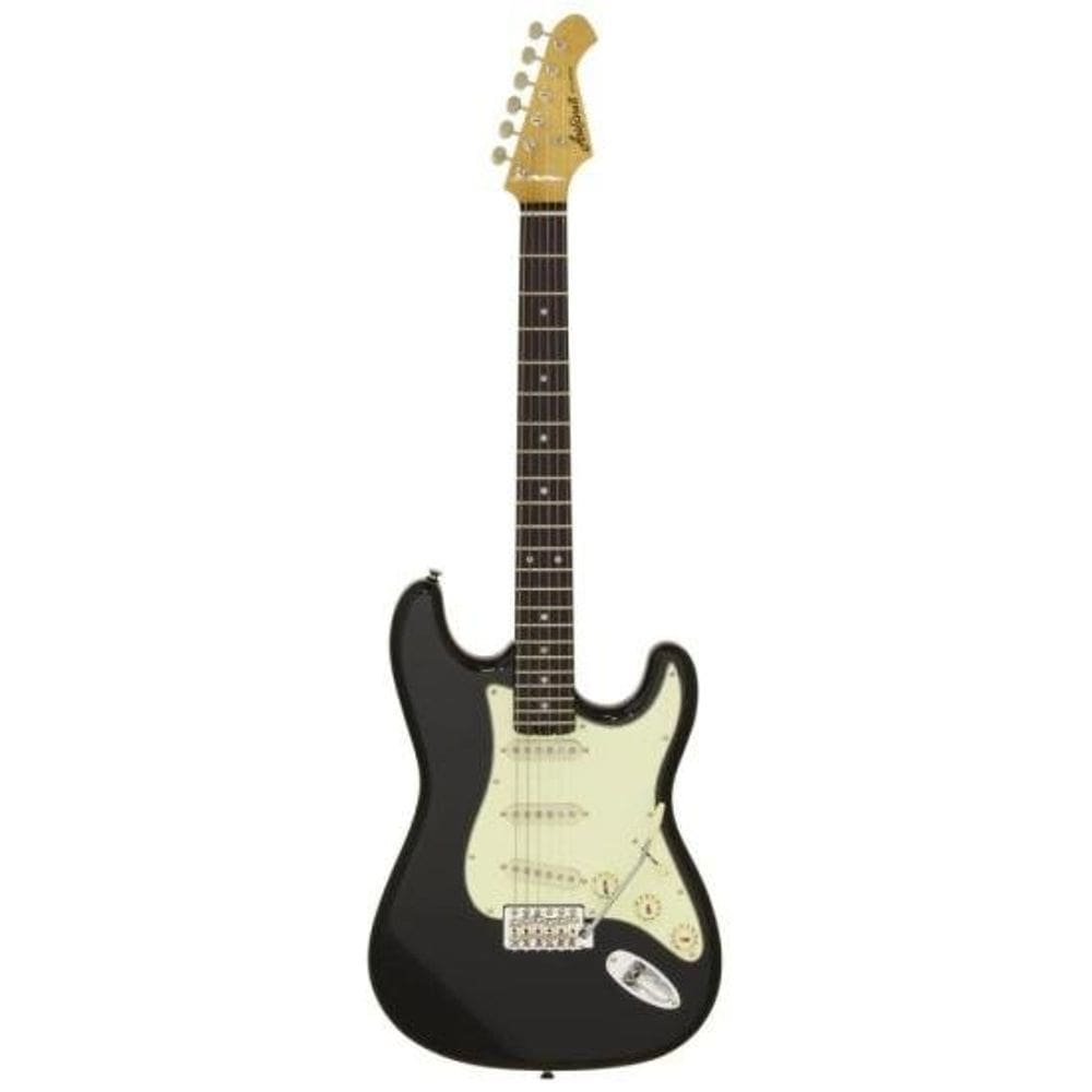 Guitarra Aria Pro II STG-62 Preta 22 Trastes