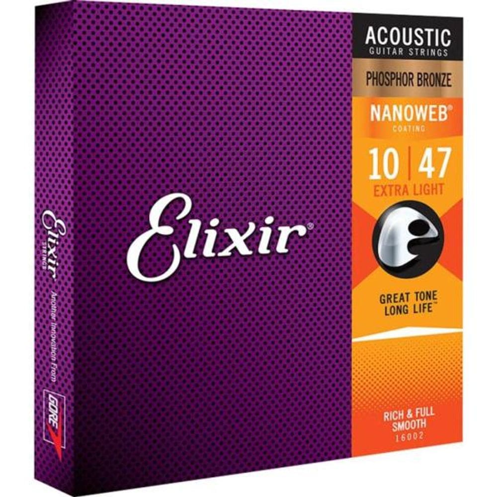 Elixir Encordoamento Violão .010 Extra Light 16002