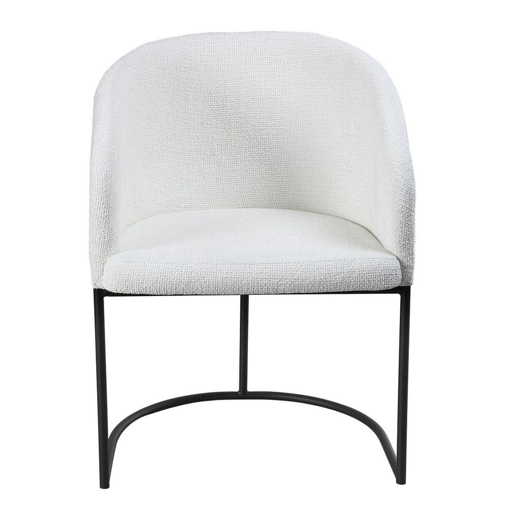 Poltrona Estofada com Base Fixa em Aço Carbono Pintura Epóxi – Mavie Exclusiva