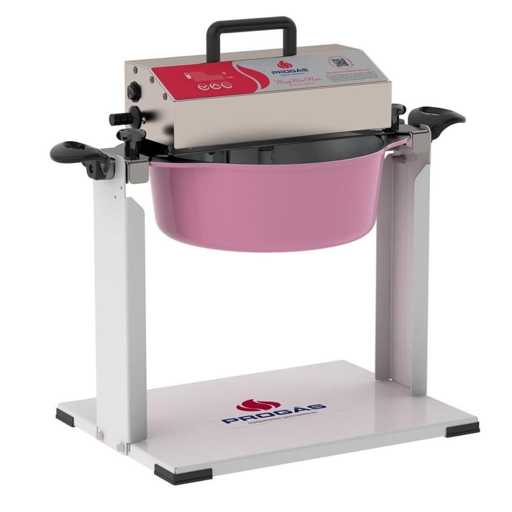 Kit Misturador Mogmix Progás PRMOG-07 Plus Rosa Panela 7 Litros Bivolt e Suporte para Girar GIRAMOG