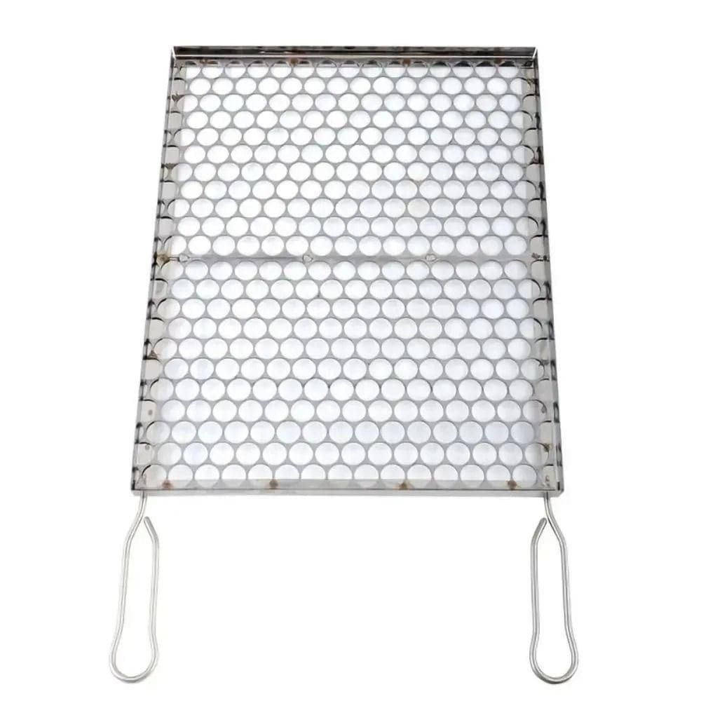 Grelha Tela Inox Cabo Em Alumínio Lobo Churrasqueiras Medida 40x50