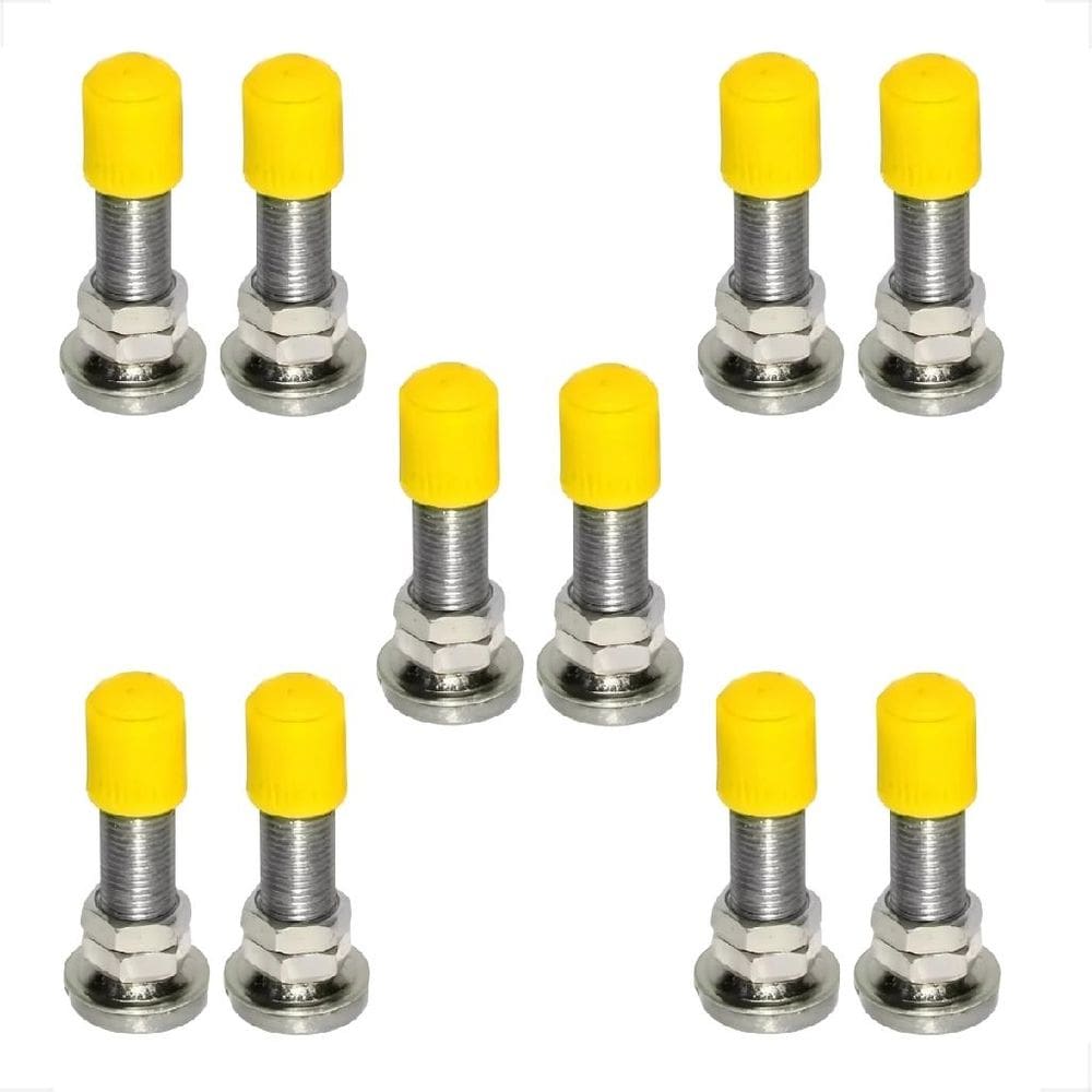 Kit 10 Unidades Válvula Grossa Americana Schrader Com Tampa Bicicleta Bike Camara de ar