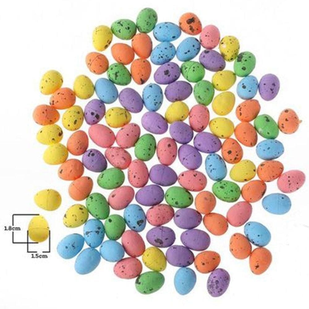 Ovinhos De Páscoa Coloridos Para Decoração 1,8x1,5cm - 100 Un