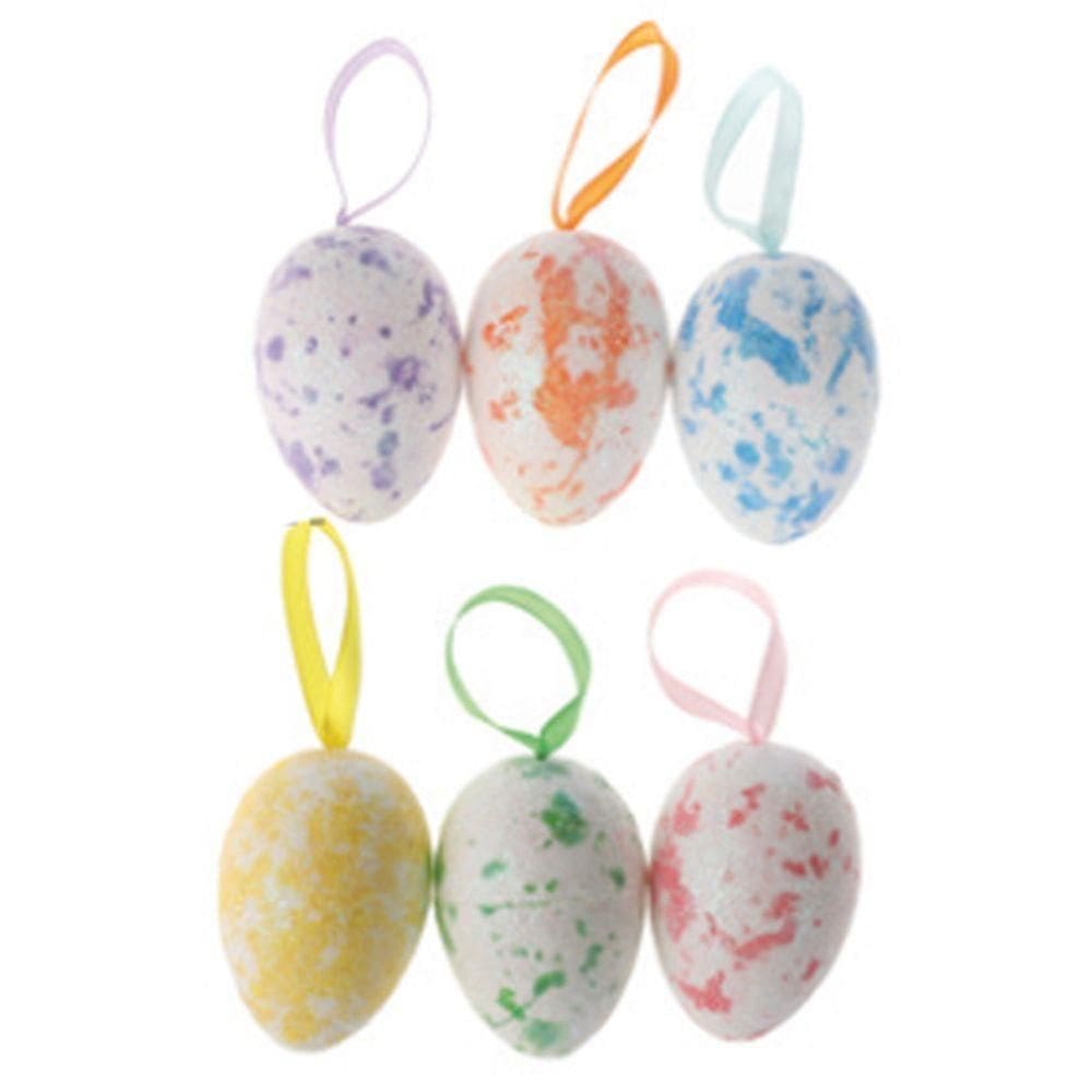 Ovinhos De Páscoa Coloridos Para Decoração 7cm - 6 Un