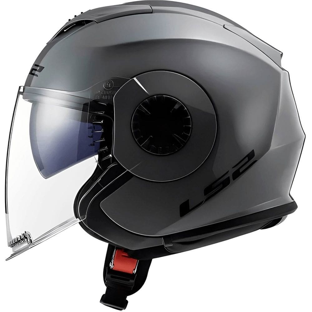 Capacete Ls2 OF570 Verso Aberto Com Oculos Monocolor Cinza