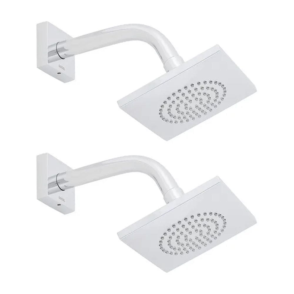 Kit 2 Chuveiros Docol 2 Unidades Metal Cromado 1/2 Polegada Bellar Residencial