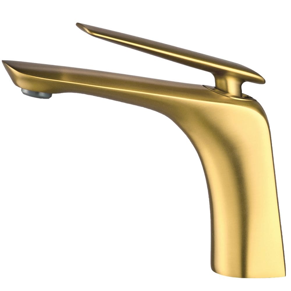 Torneira de Banheiro Lavabo Misturador Monocomando (Acqua - Dourada escovada) IC-7401BG