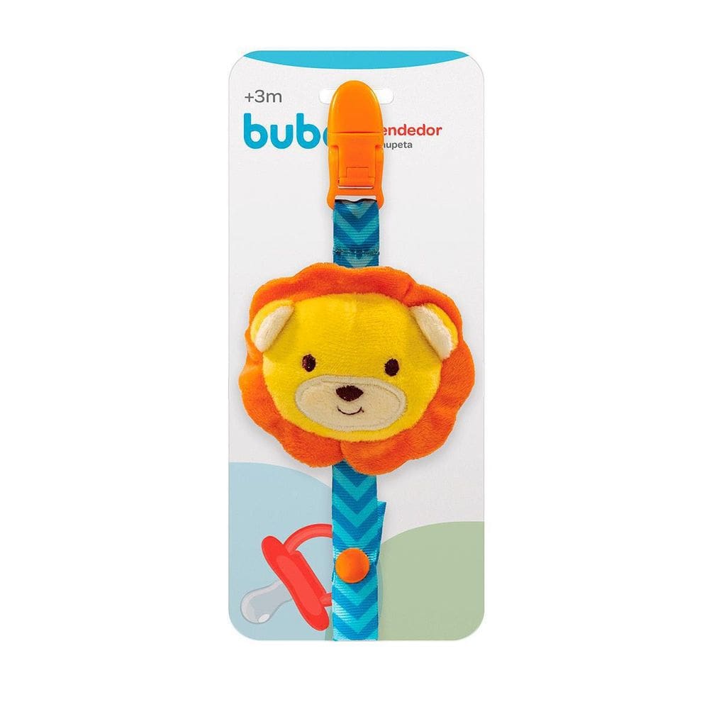 Prendedor De Chupeta Animal Fun Leão
