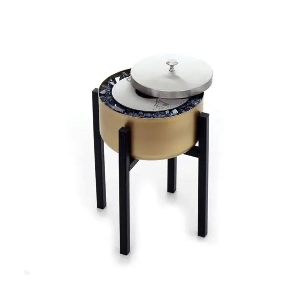 Lareira Modelo Tocha Dourada Pequena Ecológica - K3 Imports