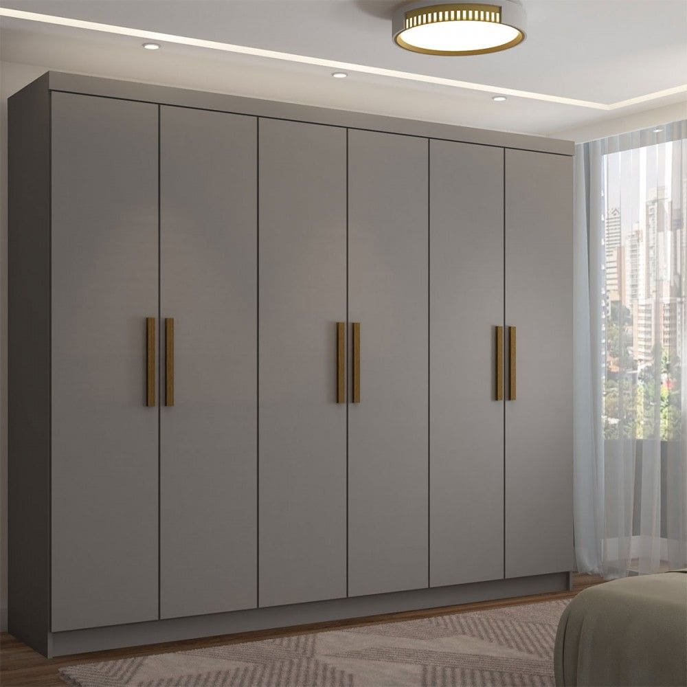 Guarda-Roupa Casal Odisseia 6 Portas 2 Gavetas Onix - Panorama Móveis