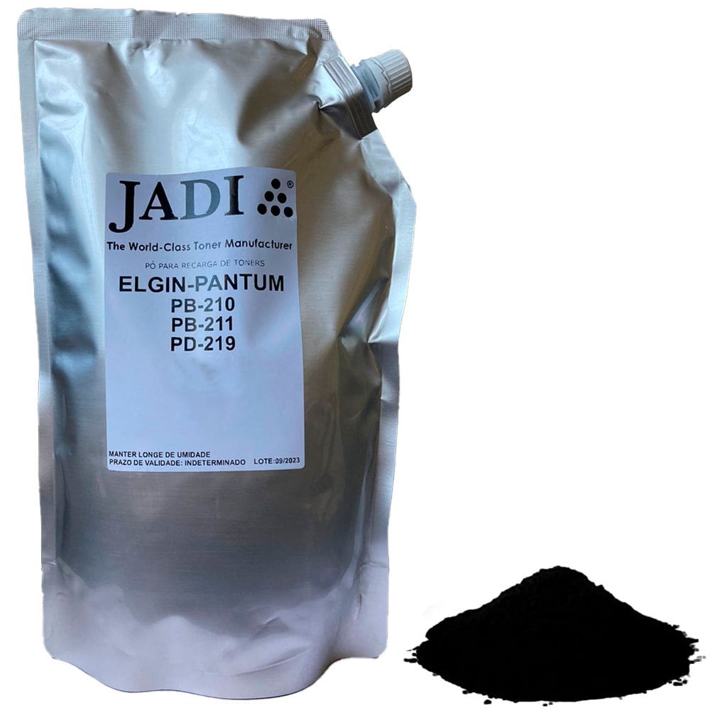 01 kg refil de pó para recarga toner elgin pb210 pb211 pd219 Preto monocromático