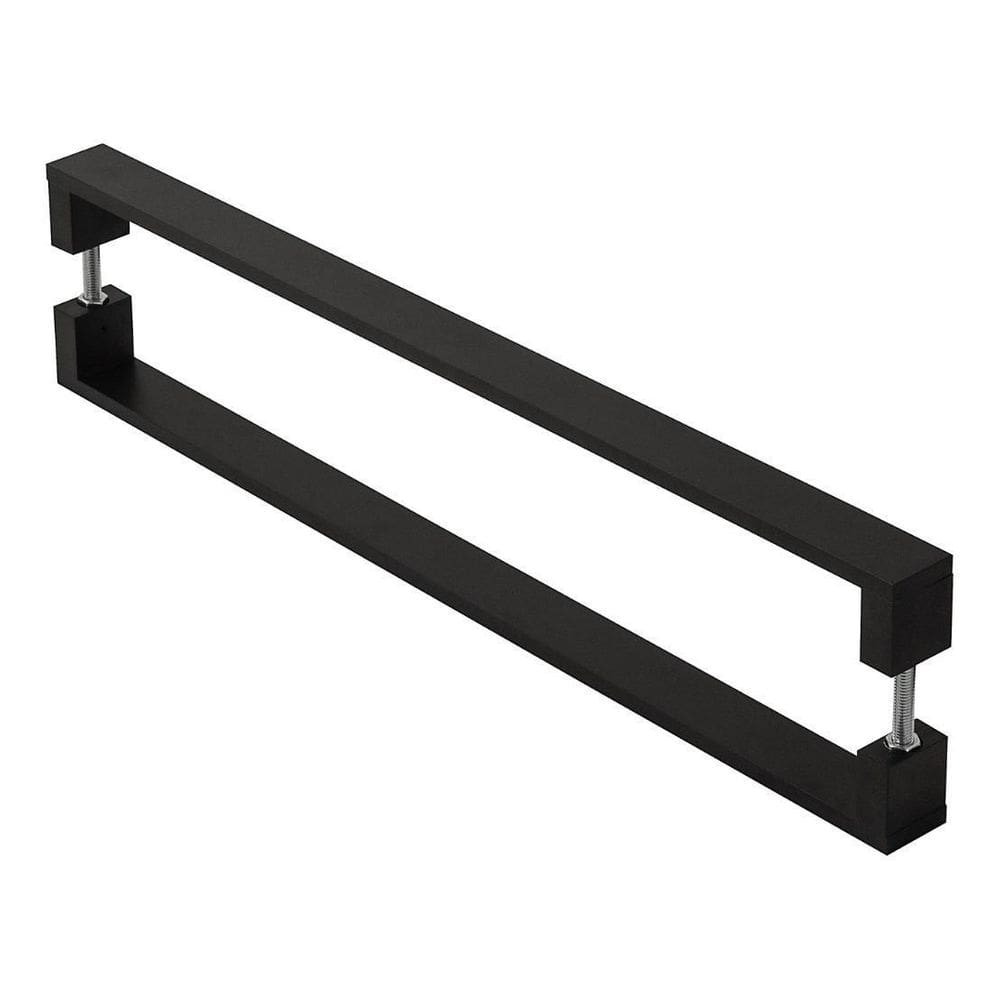 Puxador De Porta Pivotante Alumínio Inoxidável Preto 80Cm