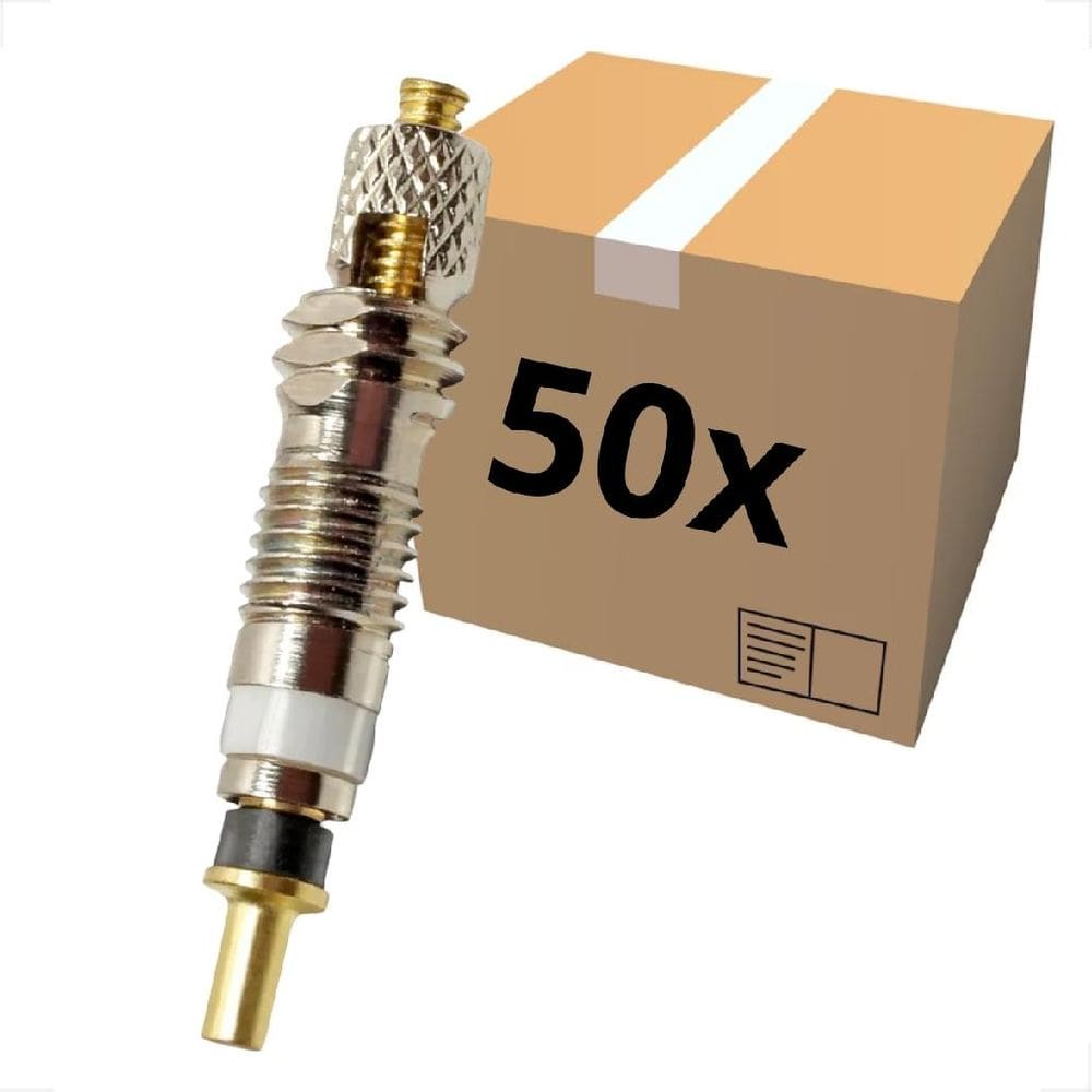 KIT 50 Núcleo Válvula Miolo Presta Camara E Tubeless Pneu Bico Fino Bicicleta Bike MTB speed