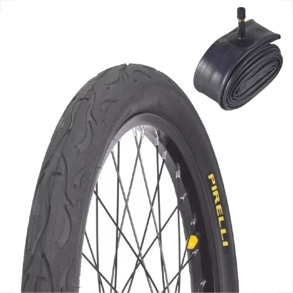 Pneu Pirelli Tornado Beta Aro 24 X 2.125 Tipo Flame Balão Slick Bicicleta + Camara de ar shiver