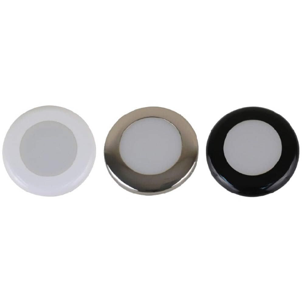 Kit de iluminação embutida Scandvik A3C Warm White com acabamento em SS, branco e preto