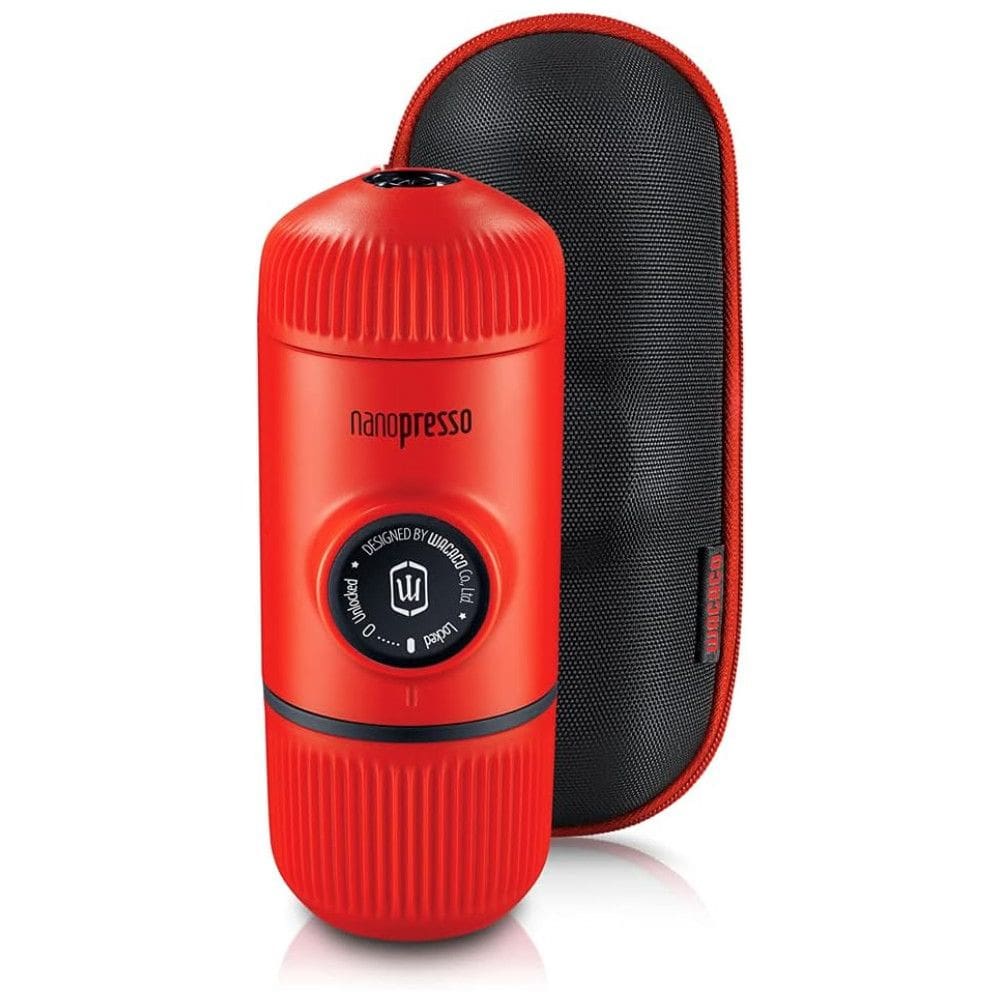 Cafeteira Elétrica Expresso Portátil 261 PSI 15,6cm 80ml de Água Mini Manual Lava, WACACO, Vermelho