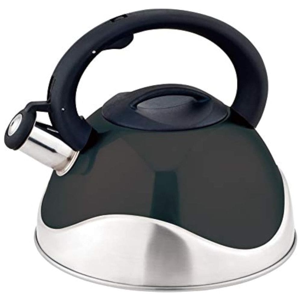 JV Chaleira de Chá 3L com Apito, Aço Inoxidável, JV TEXTILES, Preto