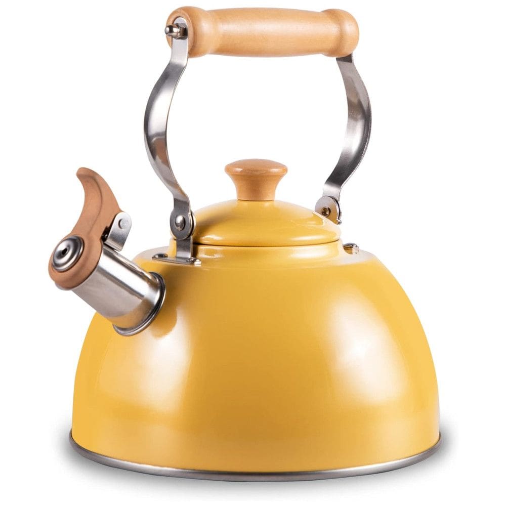 Chaleira de Chá 2.6L com Apito, Aço Inoxidável, ROCKURWOK, Amarelo