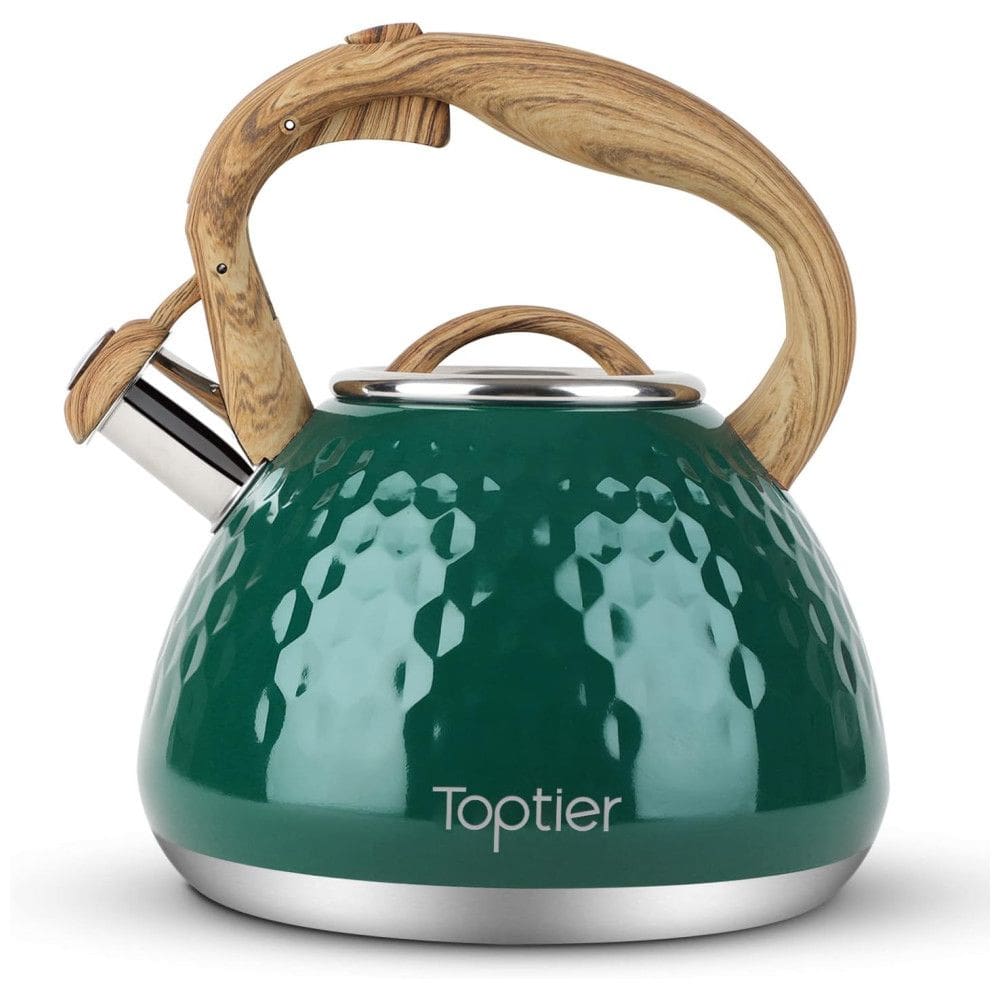 Chaleira de Chá 2.7L com Apito, Aço Inoxidável, TOPTIER, Verde