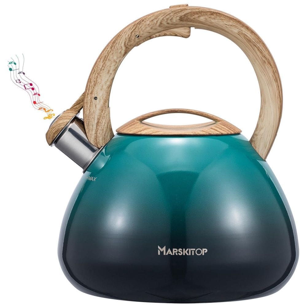 MARSKITOP Chaleira de Chá 2.5L em Aço Inoxidável com Apito, Verde