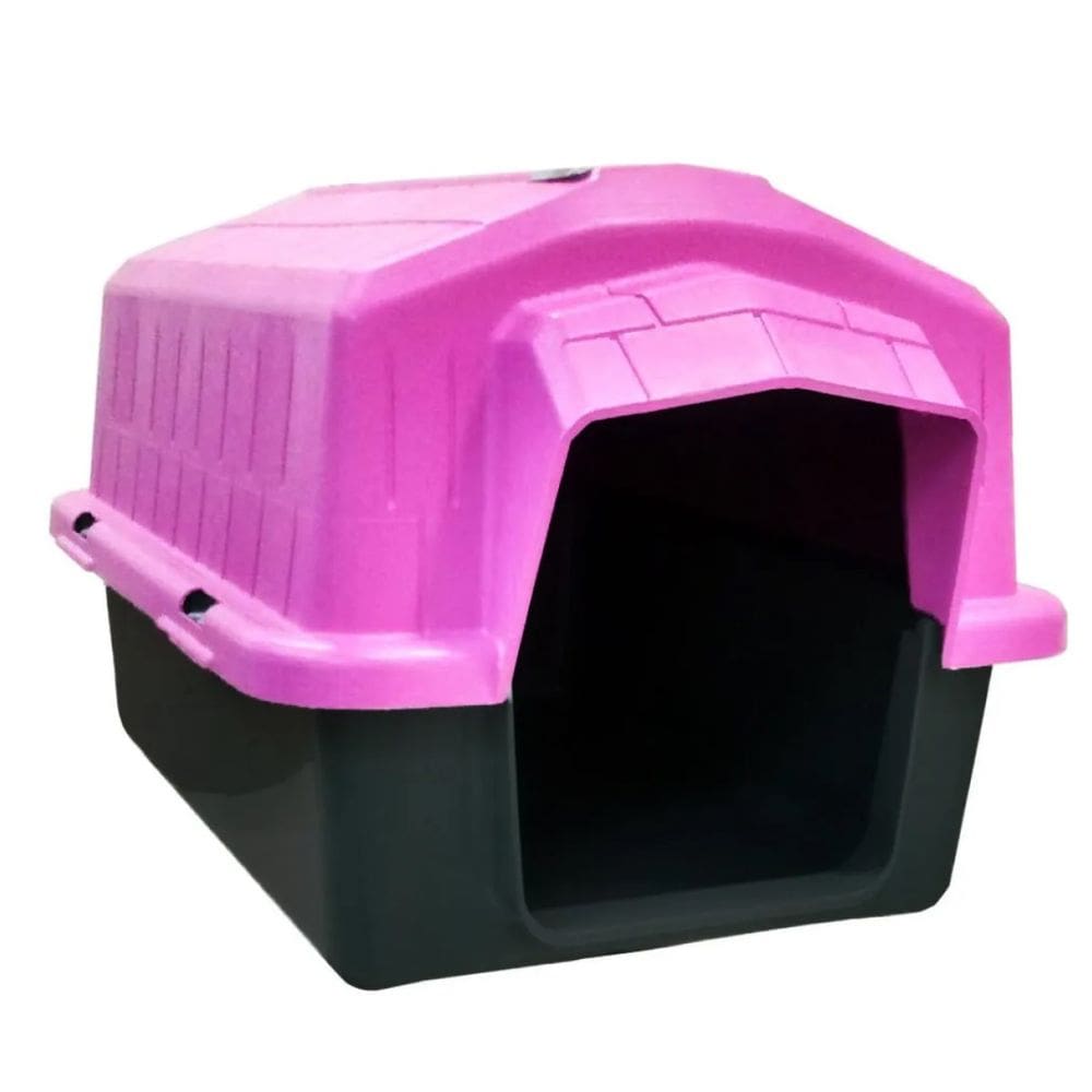 Casa Casinha Cachorro Gato Pet N6 Plástico Rosa Alvorada