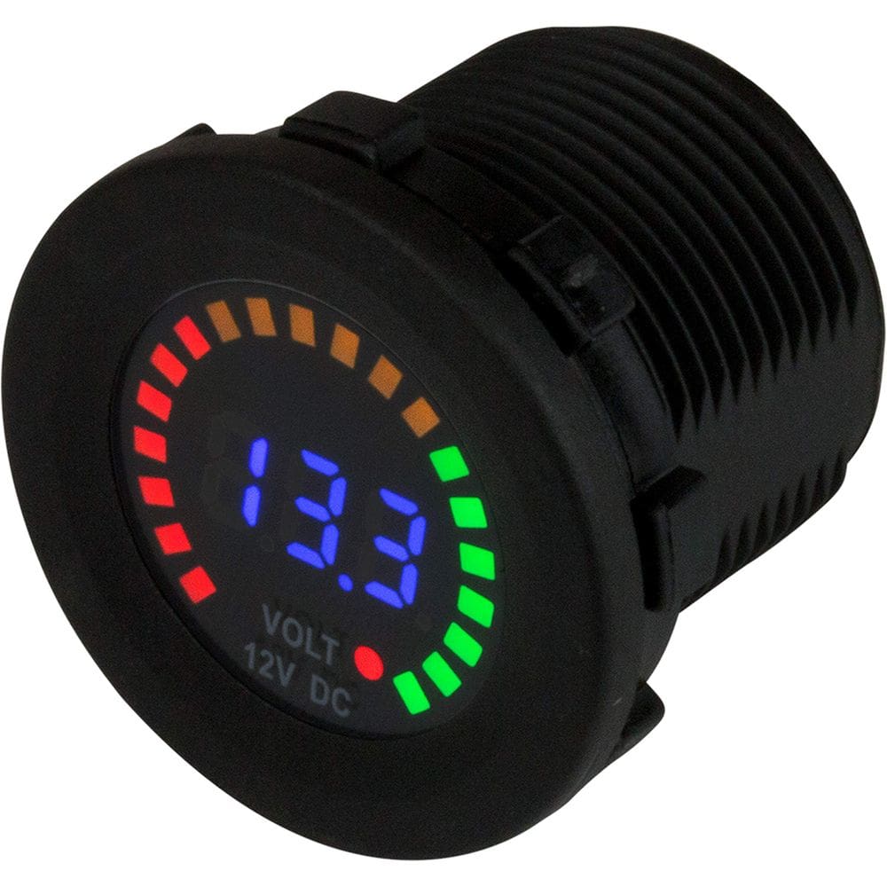 Voltímetro Medidor de tensão redondo Sea-Dog DC 5V-15V com Rainbow D