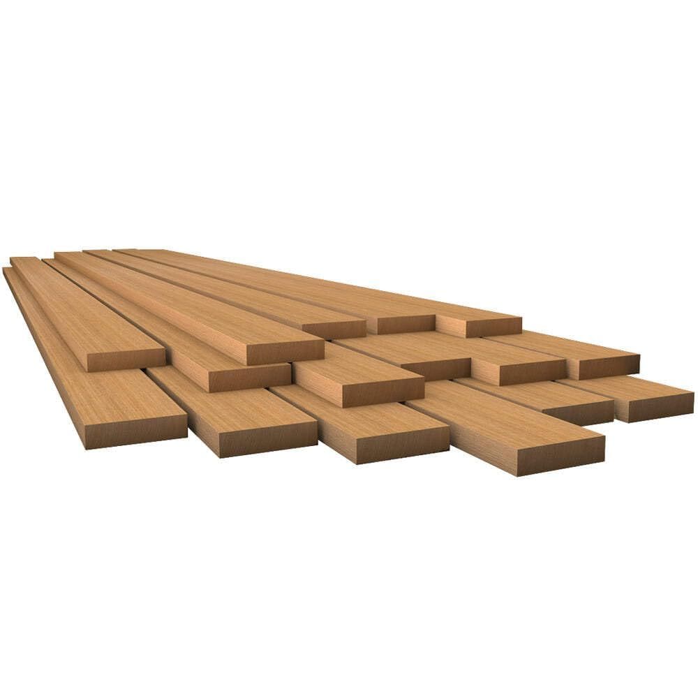 Madeira serrada de teca Whitecap 60811 1,27x4,45x76,2 cm