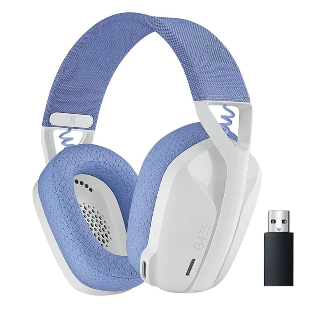 Headset Gamer Sem Fio Logitech G435, Lightspeed e Bluetooth, Dolby Atmos, USB, PC, PS4, PS5, Mobile, Branco