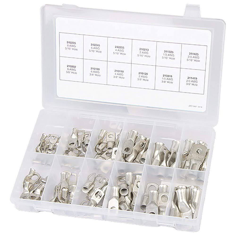 Kit Ancor 255101 de alças de cobre estanhado com grau marítimo 10-2/0 A