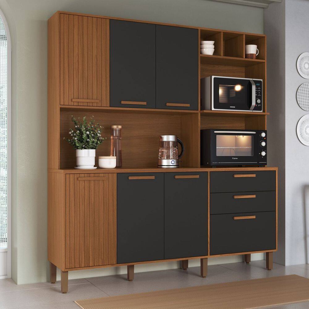 Cozinha Completa 198cm X 180cm Roma Cinza