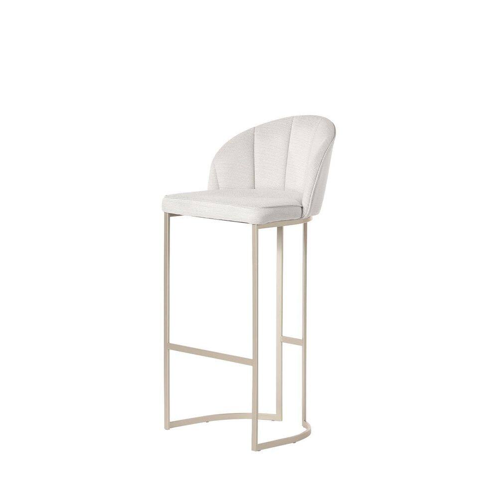Banqueta Alta de Aço 99cm X 44cm Beverly Champanhe/Linked