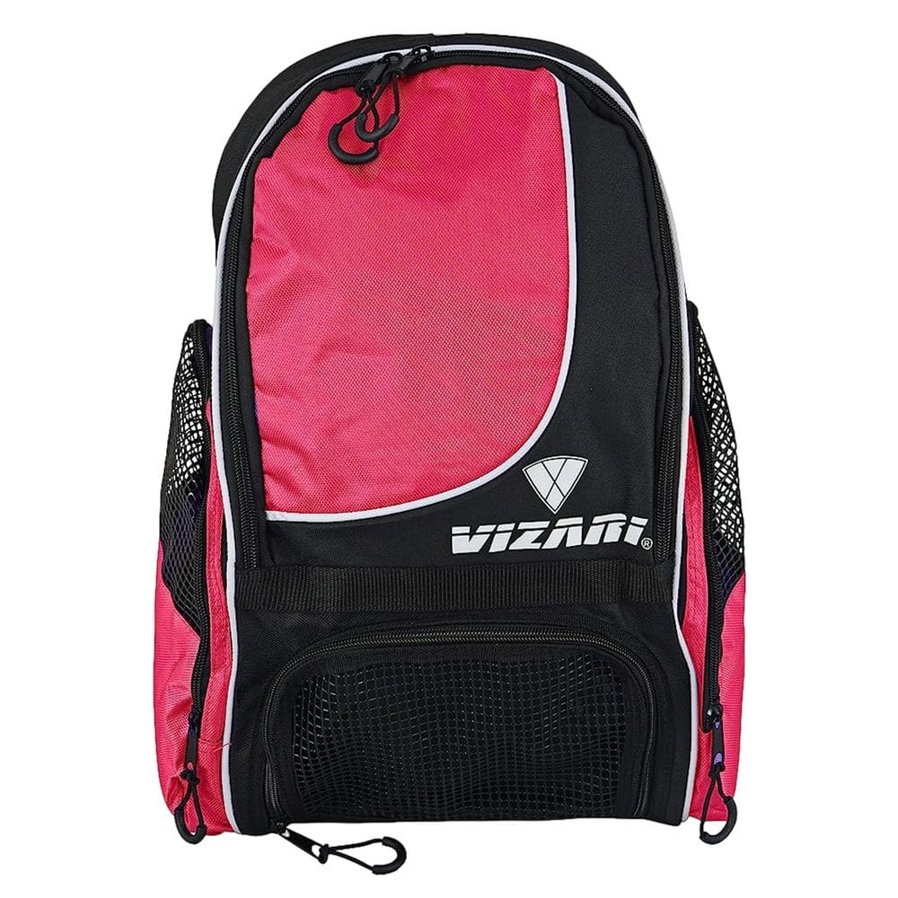 Mochila de futebol Vizari Solano com compartimento para bolas rosa