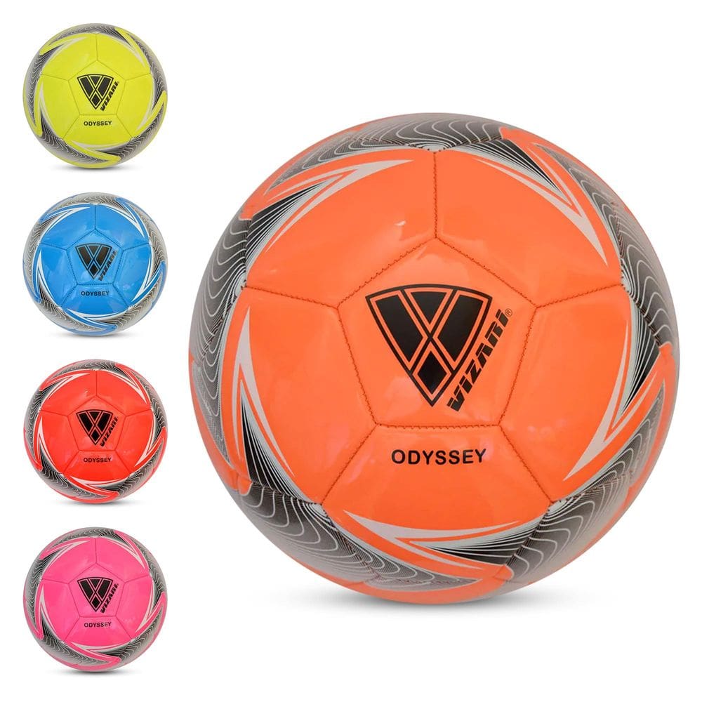 Bola de futebol Vizari para crianças e jovens em couro sintético